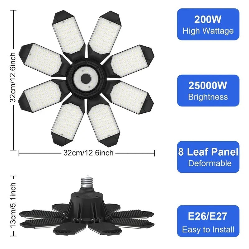 LED Plafonnier de garage Déformable Ultra lumineux