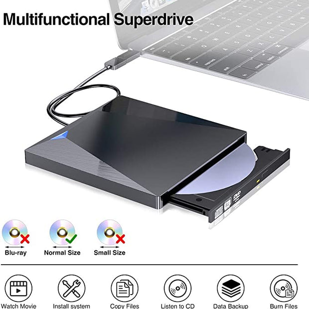 Lecteur CD externe USB 3.0 portable