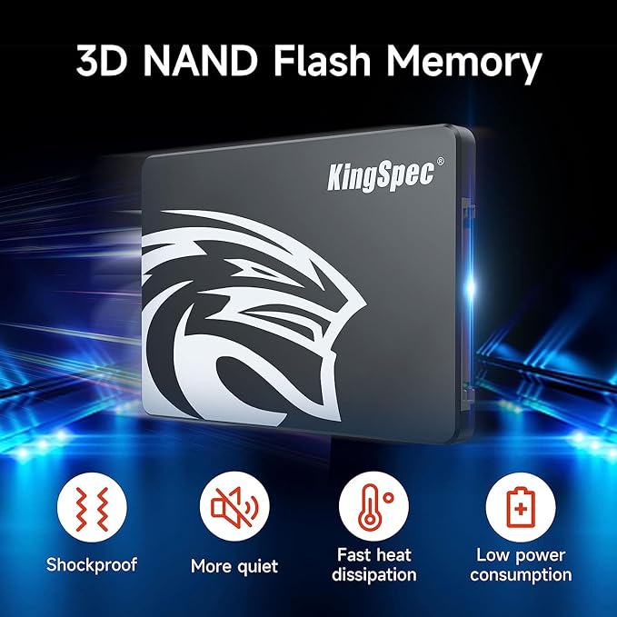 KingSpec SSD interne disque SSD 512 go 2.5 pouces SATA III NAND Flash stockage