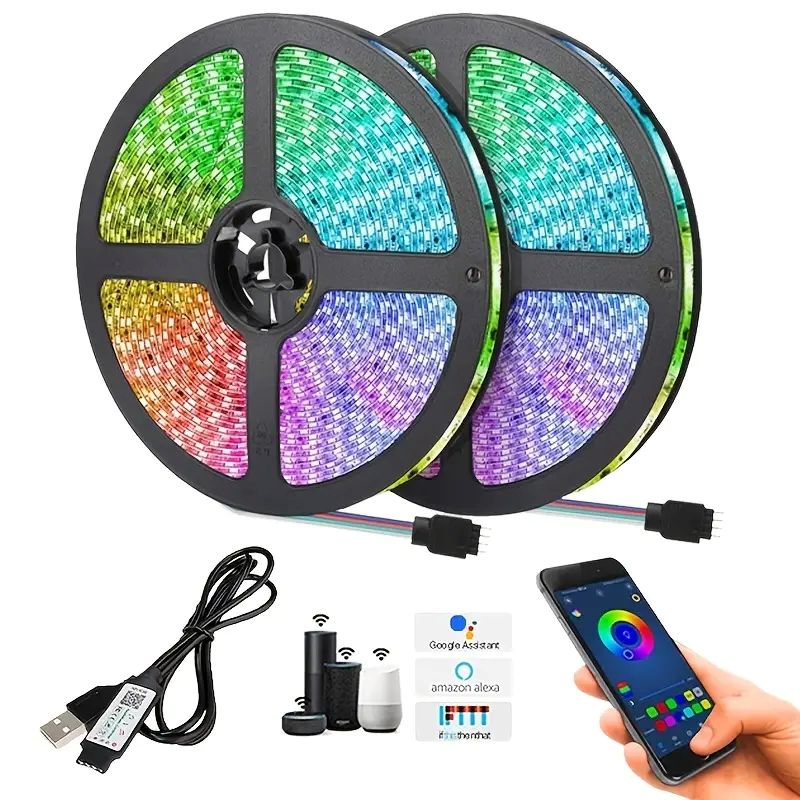 jeu de bande lumineuse LED avec télécommande APP,