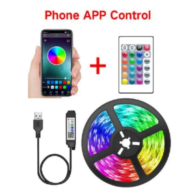 jeu de bande lumineuse LED avec télécommande APP,