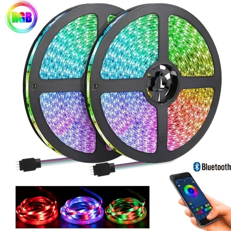 jeu de bande lumineuse LED avec télécommande APP,