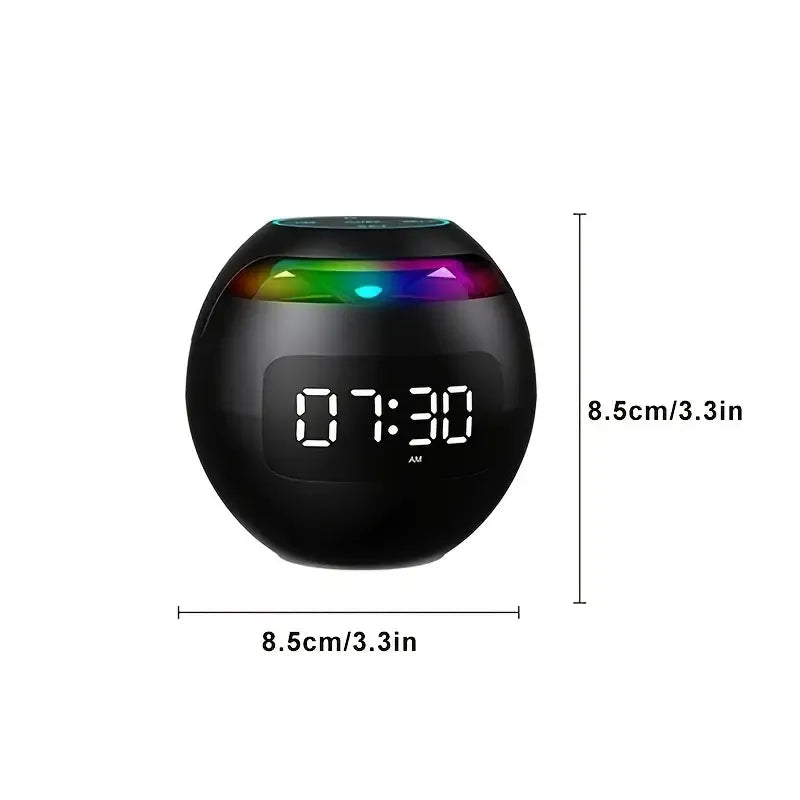 Haut-parleur sans fil étanche avec alarme et lumière LED