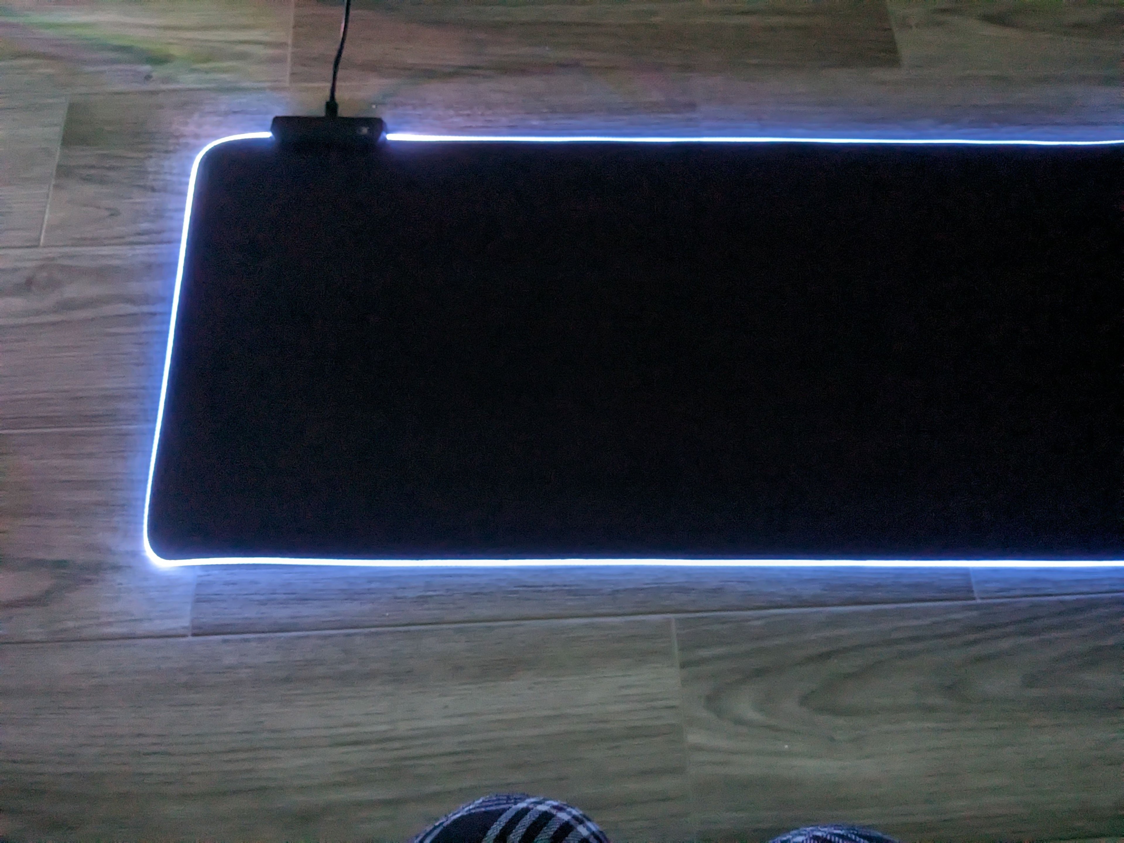 Grand tapis de souris de jeu RVB avec surface étanche