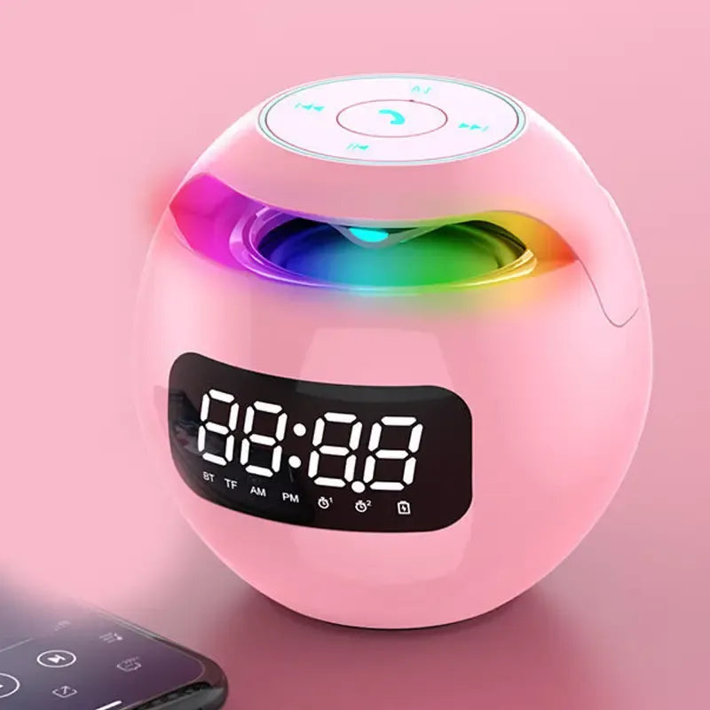 Haut-parleur sans fil étanche avec alarme et lumière LED