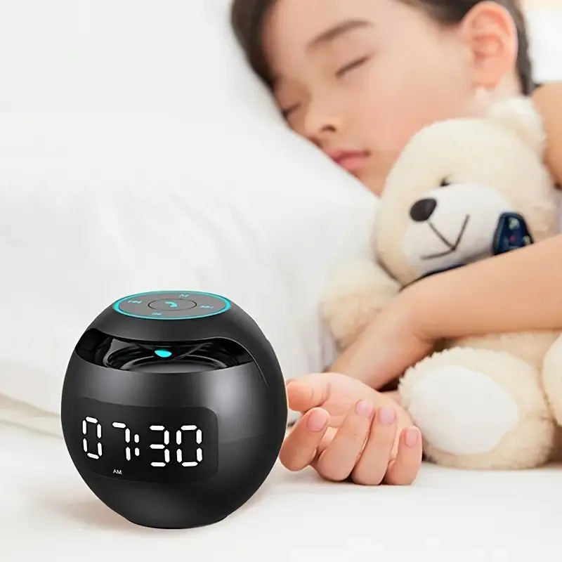 Haut-parleur sans fil étanche avec alarme et lumière LED