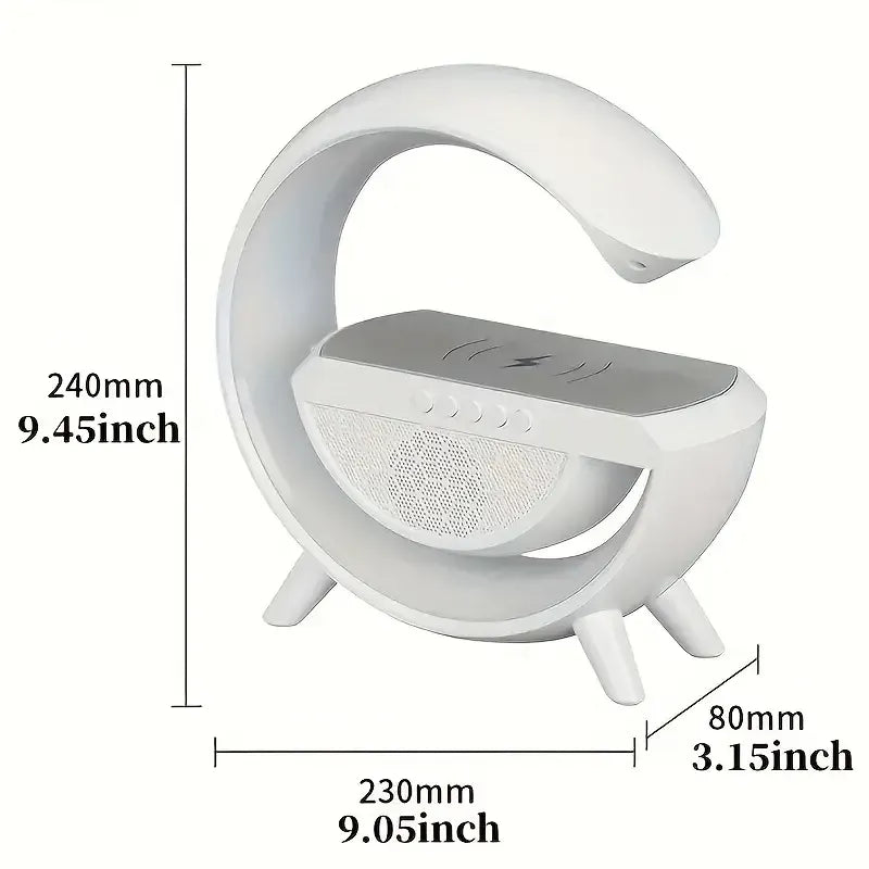 Haut-parleur sans fil avec veilleuse LED et chargeur sans fil