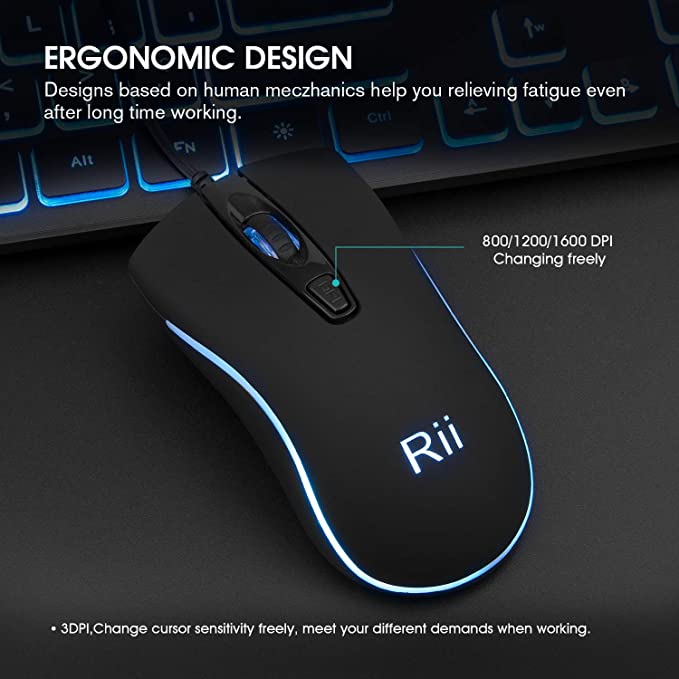 Ensemble clavier et souris RVB RK105, clavier et souris filaires