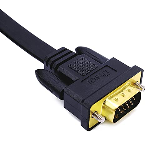 DTECH Câble VGA plat ultra fin pour écran d'ordinateur
