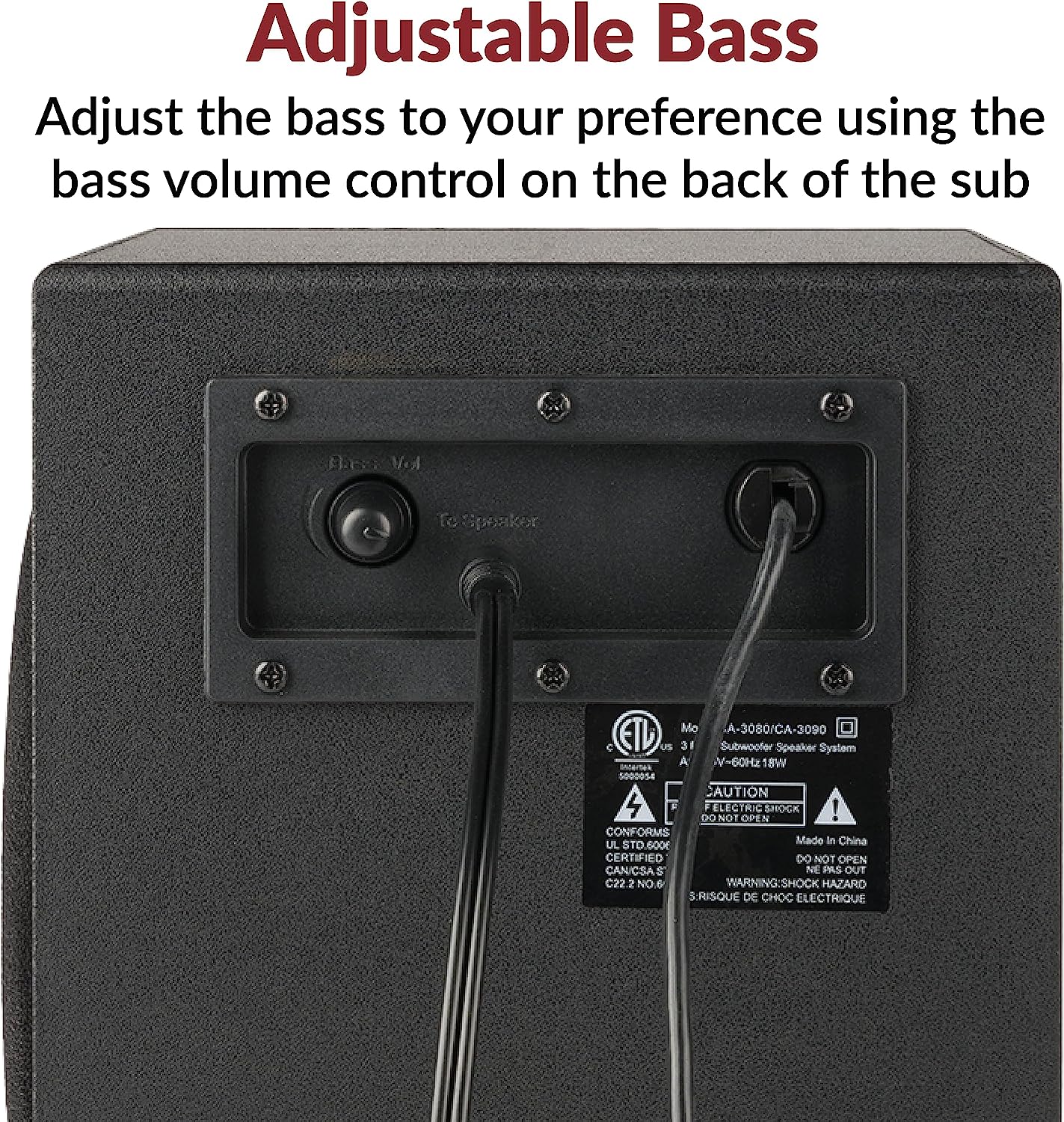 Cyber Acoustics CA-3090 Enceintes Noir