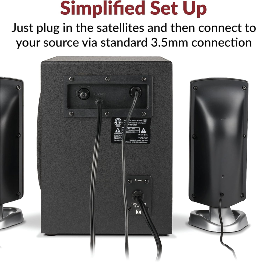 Cyber Acoustics CA-3090 Enceintes Noir