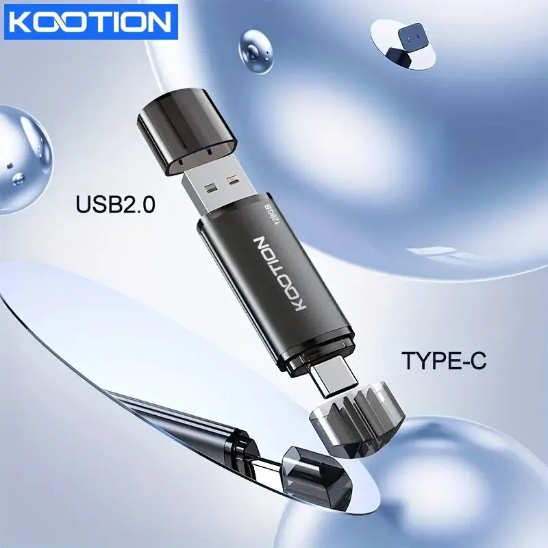 Clé USB Type-C 128 Go : 2 en 1 double USB A + USB C OTG