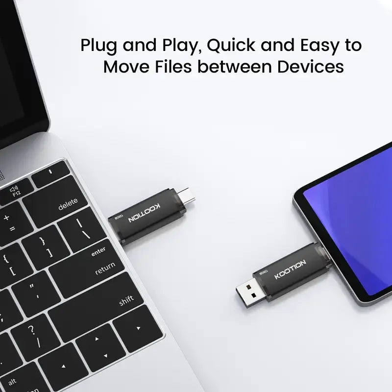 Clé USB Type-C 128 Go : 2 en 1 double USB A + USB C OTG
