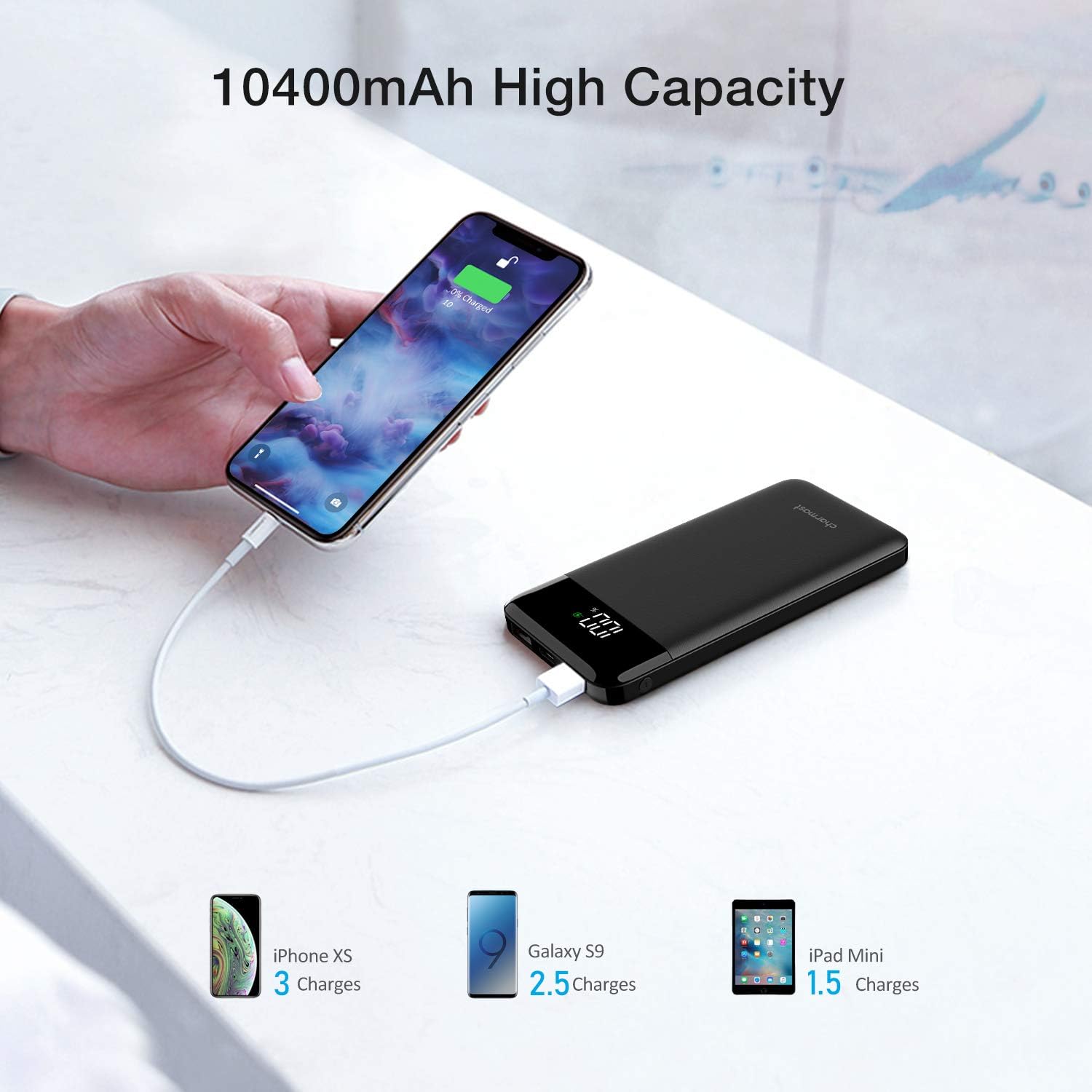 Chargeur portable, batterie externe USB C,