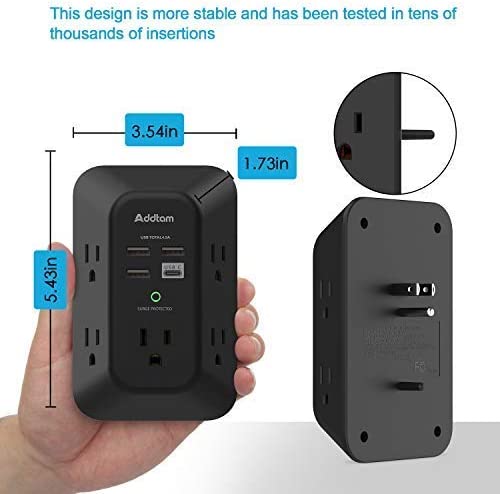 Chargeur mural USB, protection contre les surtensions