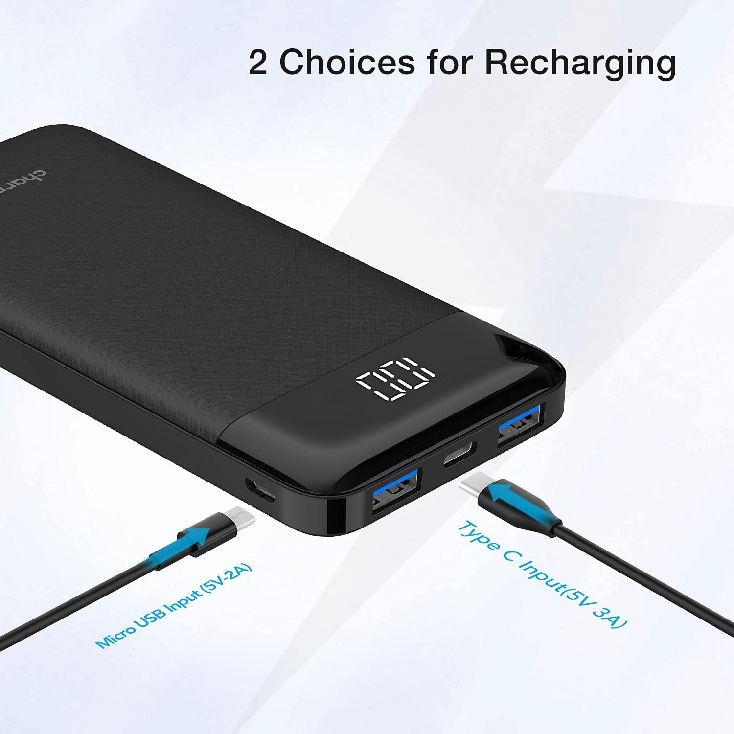 Chargeur portable, batterie externe USB C,