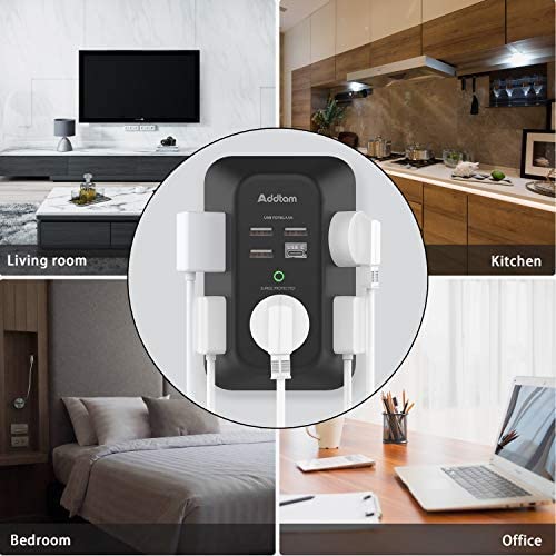 Chargeur mural USB, protection contre les surtensions