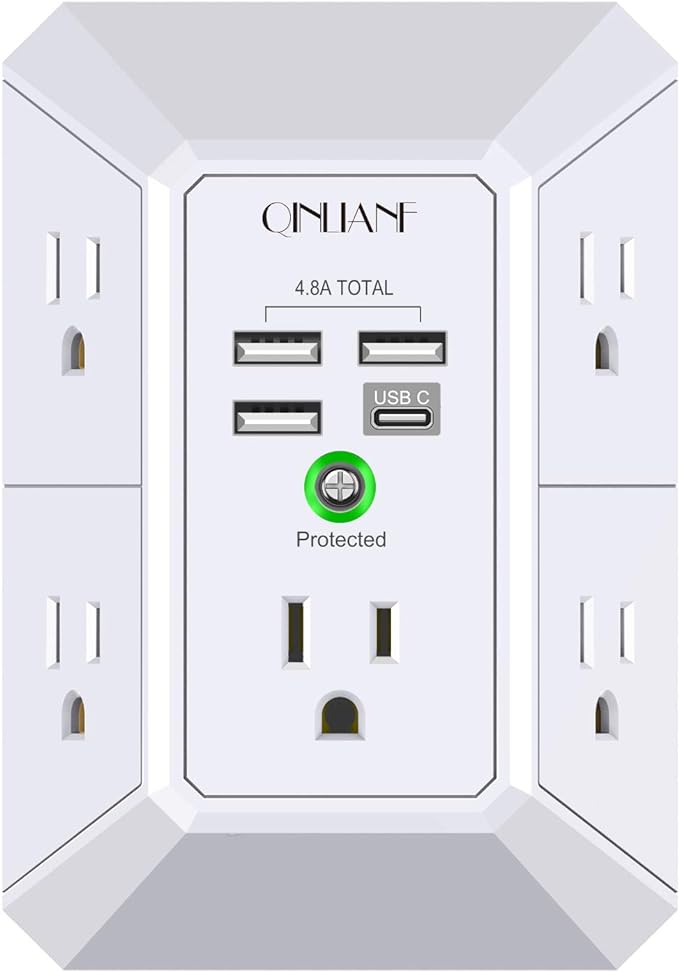 Chargeur mural USB, protection contre les surtensions