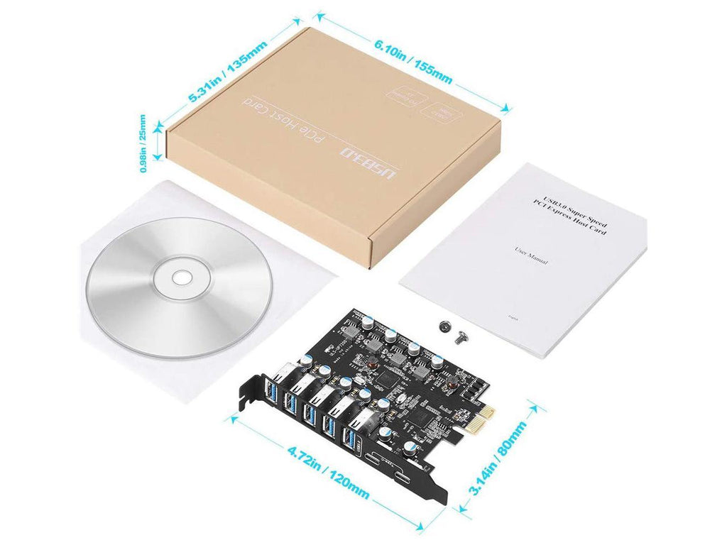 Carte d’extension PCI-E vers USB 3.0 7