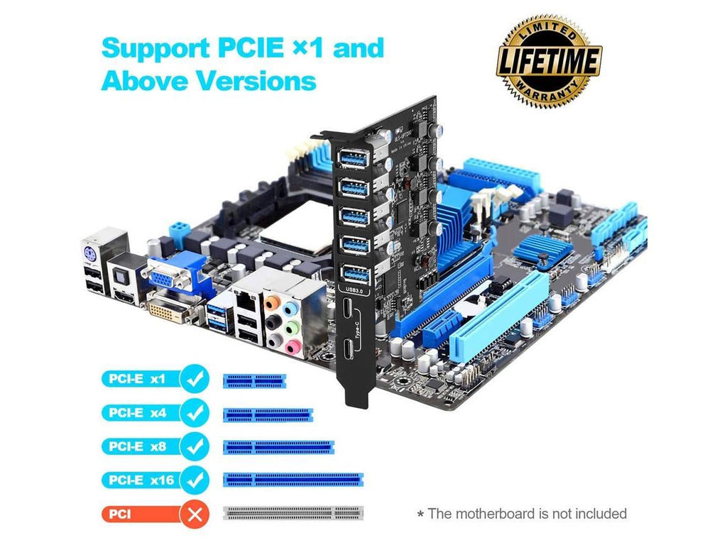 Carte d’extension PCI-E vers USB 3.0 7