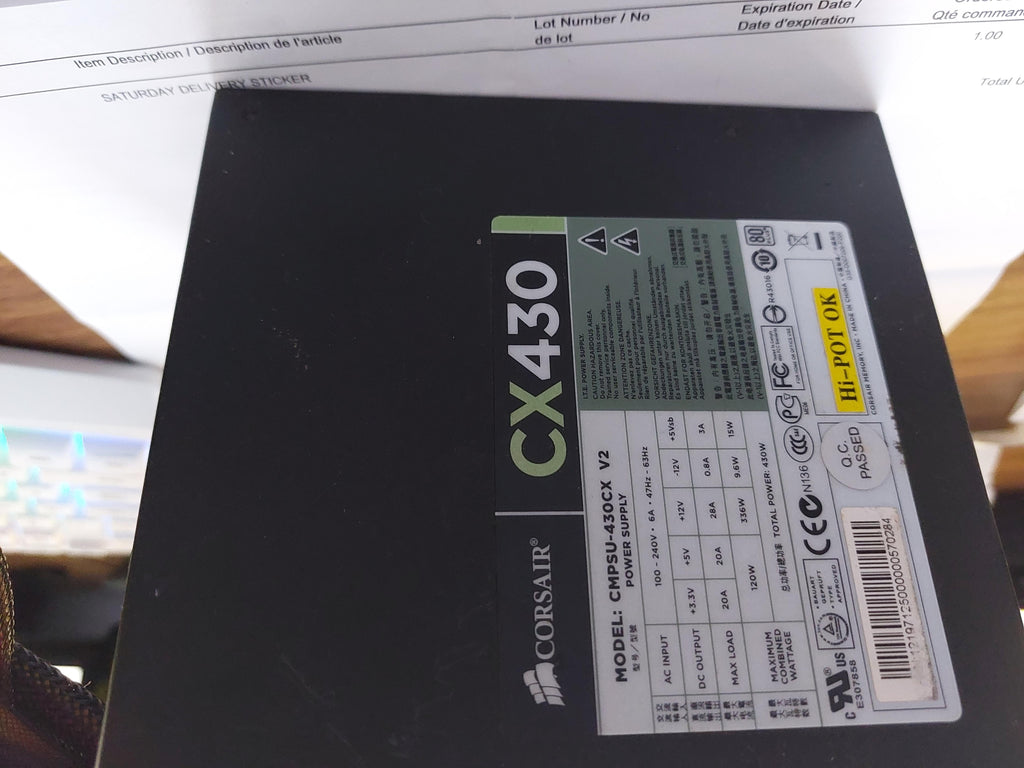 Builder Series™ CX430 V2 — Bloc d'alimentation certifié 80 PLUS®