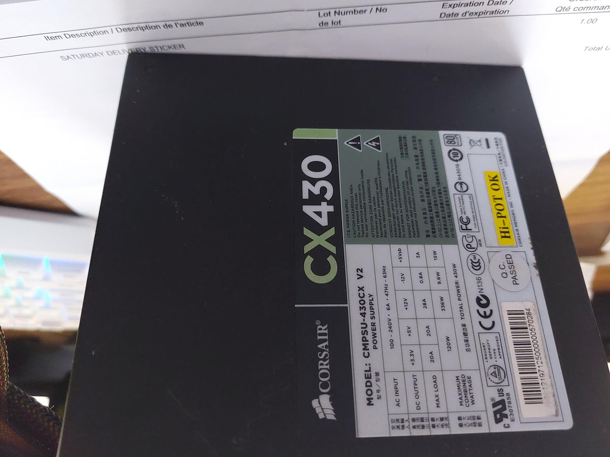 Builder Series™ CX430 V2 — Bloc d'alimentation certifié 80 PLUS®