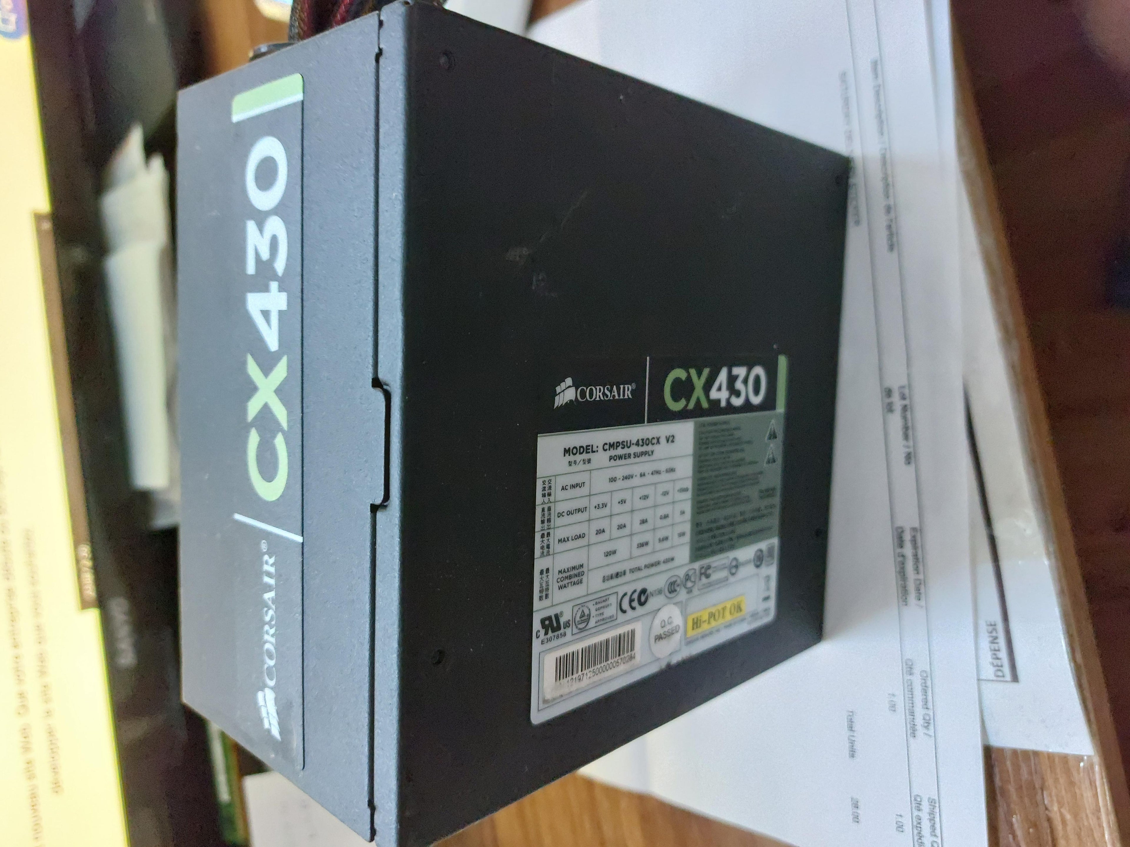 Builder Series™ CX430 V2 — Bloc d'alimentation certifié 80 PLUS®