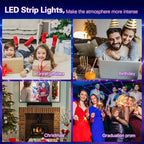 Bandes lumineuses LED, 32.8ft / 10m, RGB 2835 DC5V, contrôleur