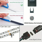 Bandes lumineuses LED, 32.8ft / 10m, RGB 2835 DC5V, contrôleur