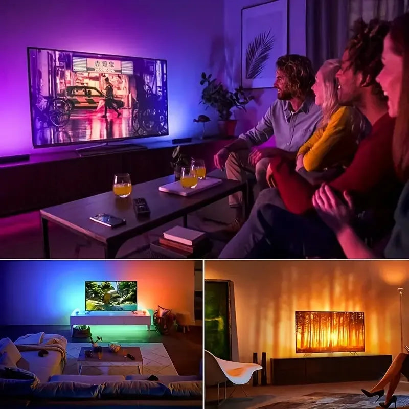 Bandes lumineuses LED, 32.8ft / 10m, RGB 2835 DC5V, contrôleur