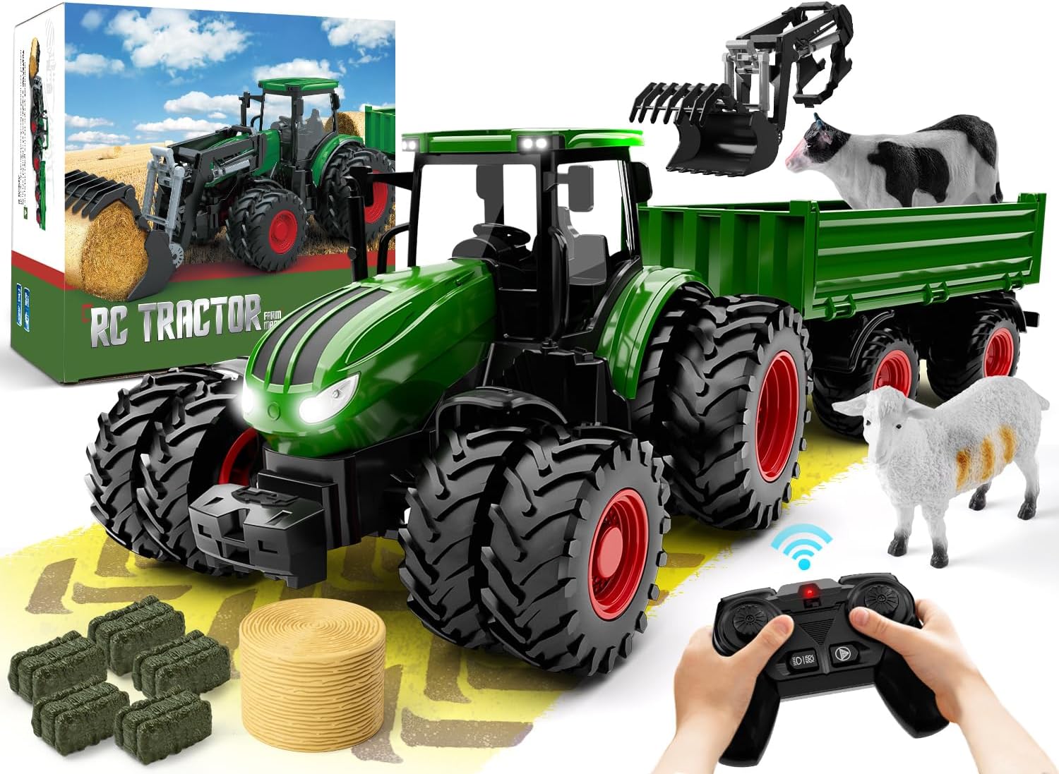 WELIN Jouets tracteur et remorque télécommandés