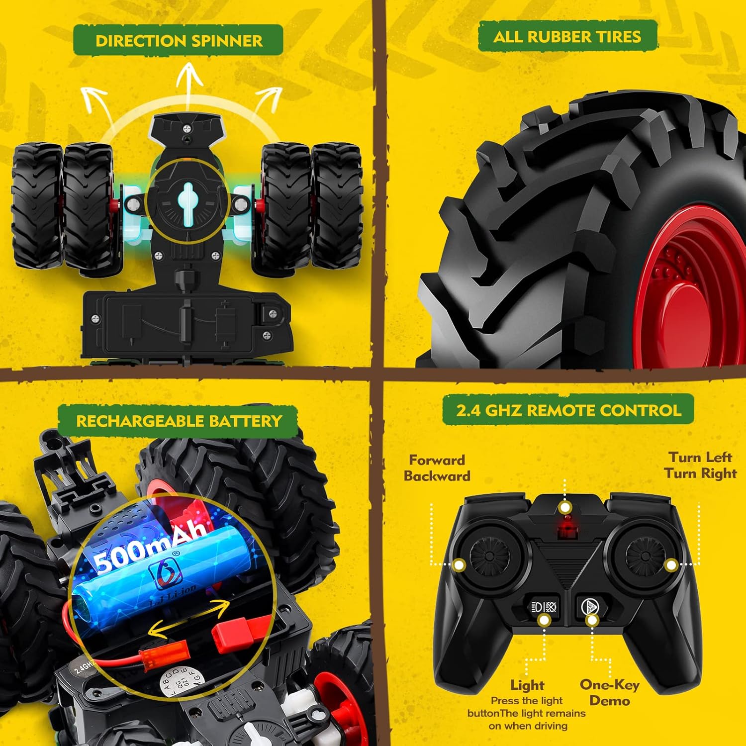 WELIN Jouets tracteur et remorque télécommandés
