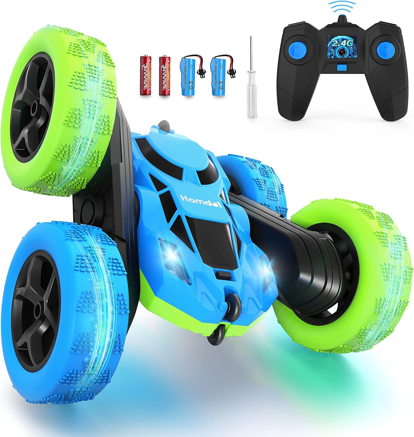 Voiture télécommandée double face rotative à 360 °
