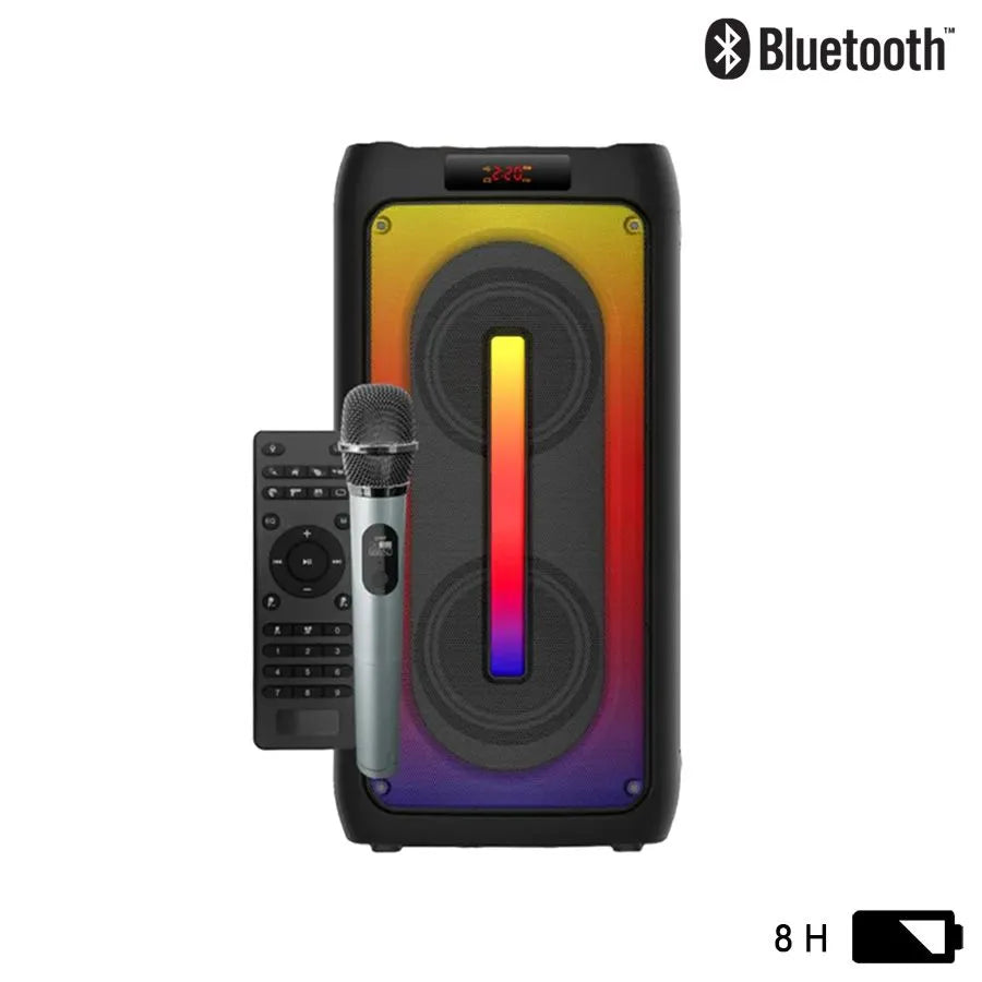 Haut-parleur Bluetooth portatif avec microphone et télécommande