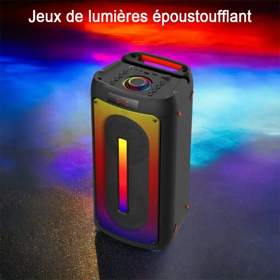 Haut-parleur Bluetooth portatif avec microphone et télécommande