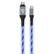 Câble lumineux USB-C mâle à mâle - Bleu - 1.8m
