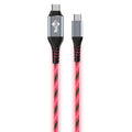 Câble lumineux USB-C mâle à mâle - Rouge - 1.8m