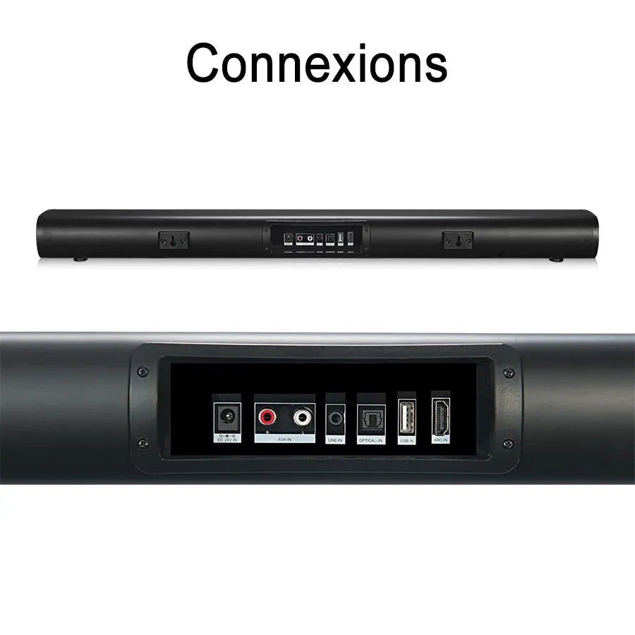 Barre de son Bluetooth 2.1 canaux avec haut-parleur d'extrêmes graves intégré - 70 W