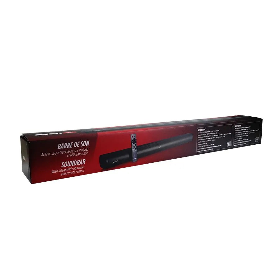 Barre de son Bluetooth 2.1 canaux avec haut-parleur d'extrêmes graves intégré - 70 W
