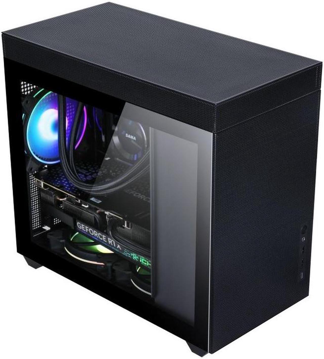 Boîtier d'ordinateur de jeu SAMA IM01 Pro en verre trempé noir