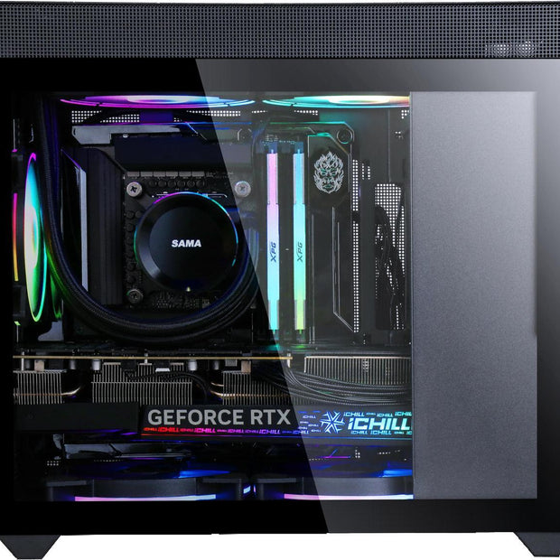 Boîtier d'ordinateur de jeu SAMA IM01 Pro en verre trempé noir