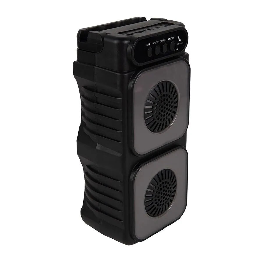 Haut-parleur Bluetooth tour 6-en-1 avec lumières DEL - Noir