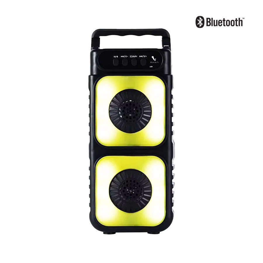 Haut-parleur Bluetooth tour 6-en-1 avec lumières DEL - Noir