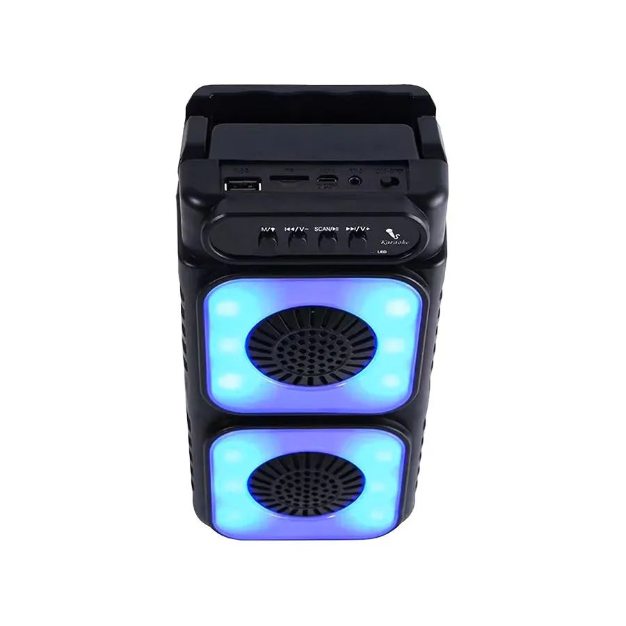 Haut-parleur Bluetooth tour 6-en-1 avec lumières DEL - Noir
