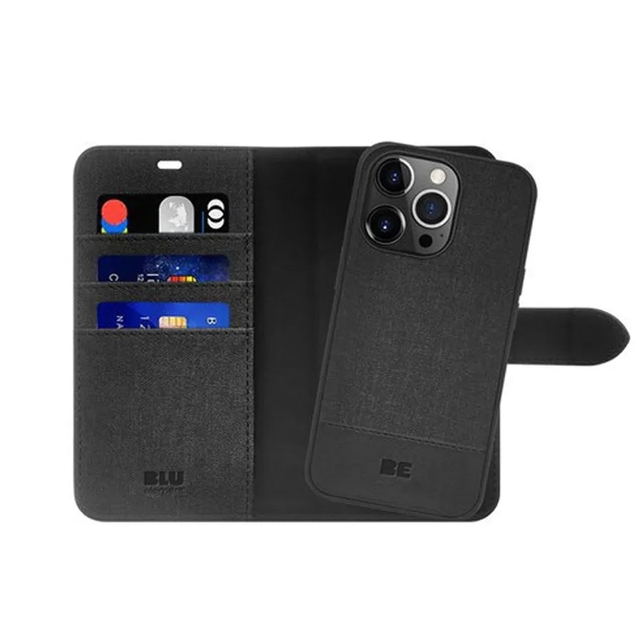 Étui de cellulaire Folio avec porte-carte pour iPhone 15 Pro - Noir