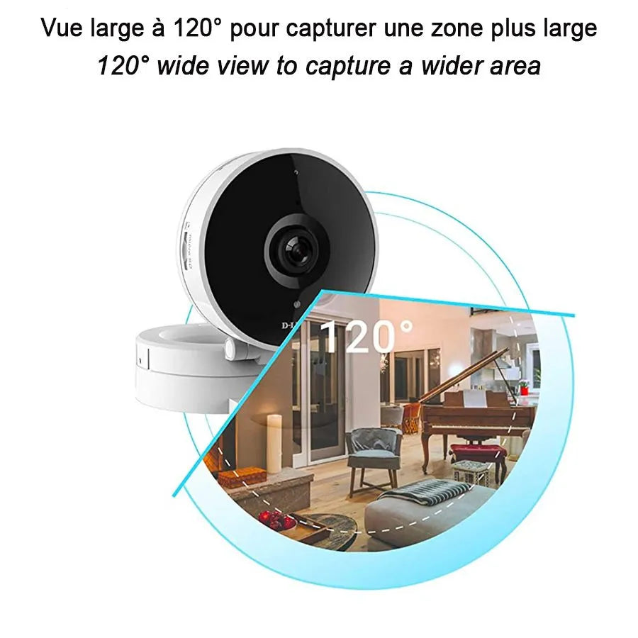 Caméra HD Wi-Fi infrarouge avec détecteur de mouvement et de son