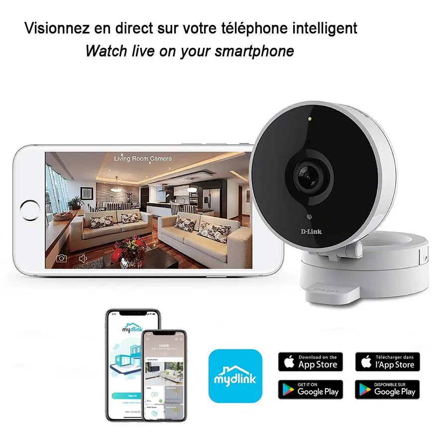 Caméra HD Wi-Fi infrarouge avec détecteur de mouvement et de son