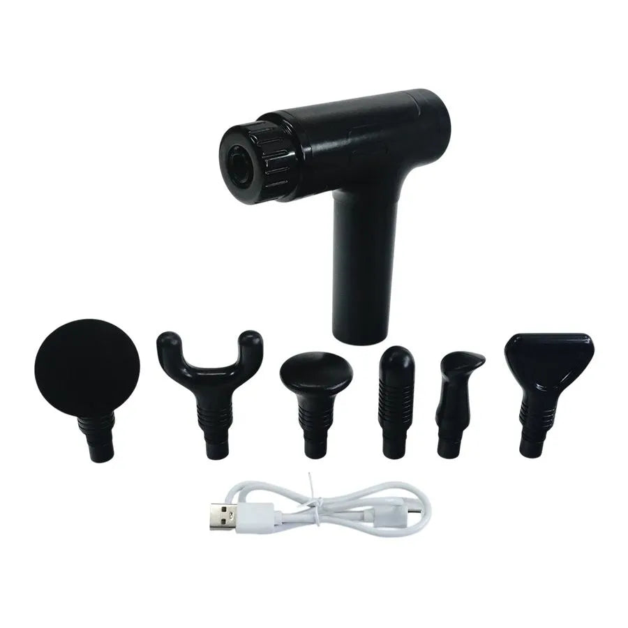 Pistolet de massage sans fil - 6 embouts - 6 vitesses - 3500 RPM