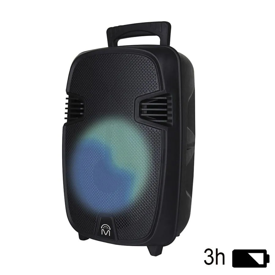 Haut-parleur sans fil Bluetooth BASS4 avec jeux de lumières RVB et microphone