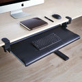 Grand plateau coulissant sous le bureau pour clavier et souris avec pince en C